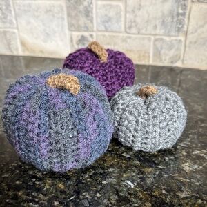 Handmade Crochet Pumpkins Set